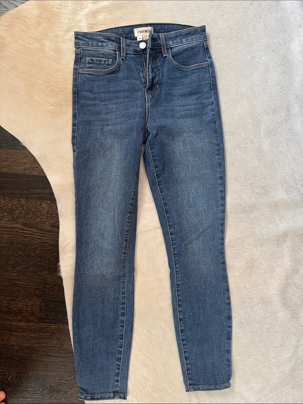 Agolde Women's Skinny Jeans — Medium Blue Wash